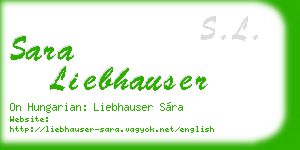 sara liebhauser business card